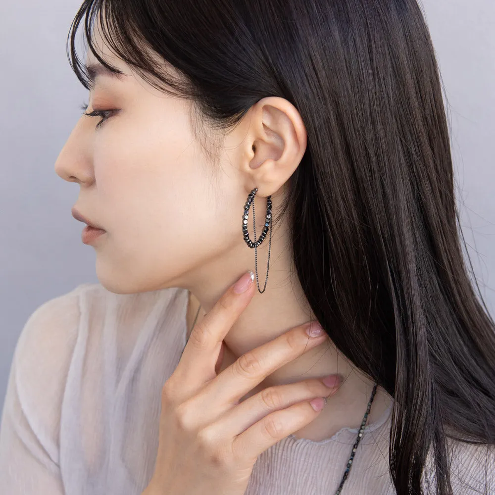 Chain and Hoop Layered Earrings