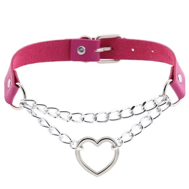 Chained Valentine Choker (15 Colors)