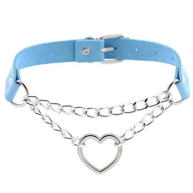 Chained Valentine Choker (15 Colors)