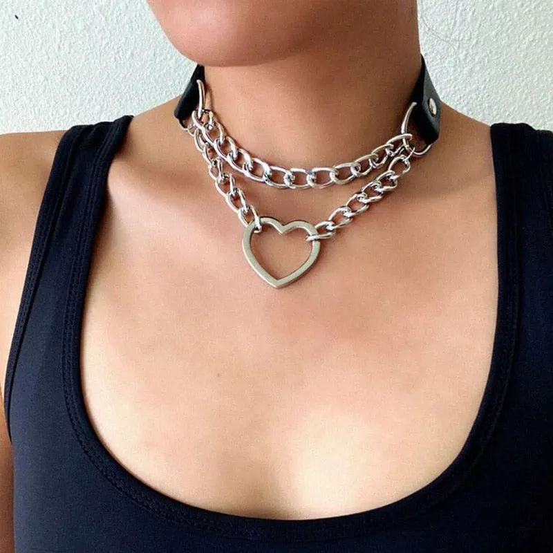 Chained Valentine Choker (15 Colors)