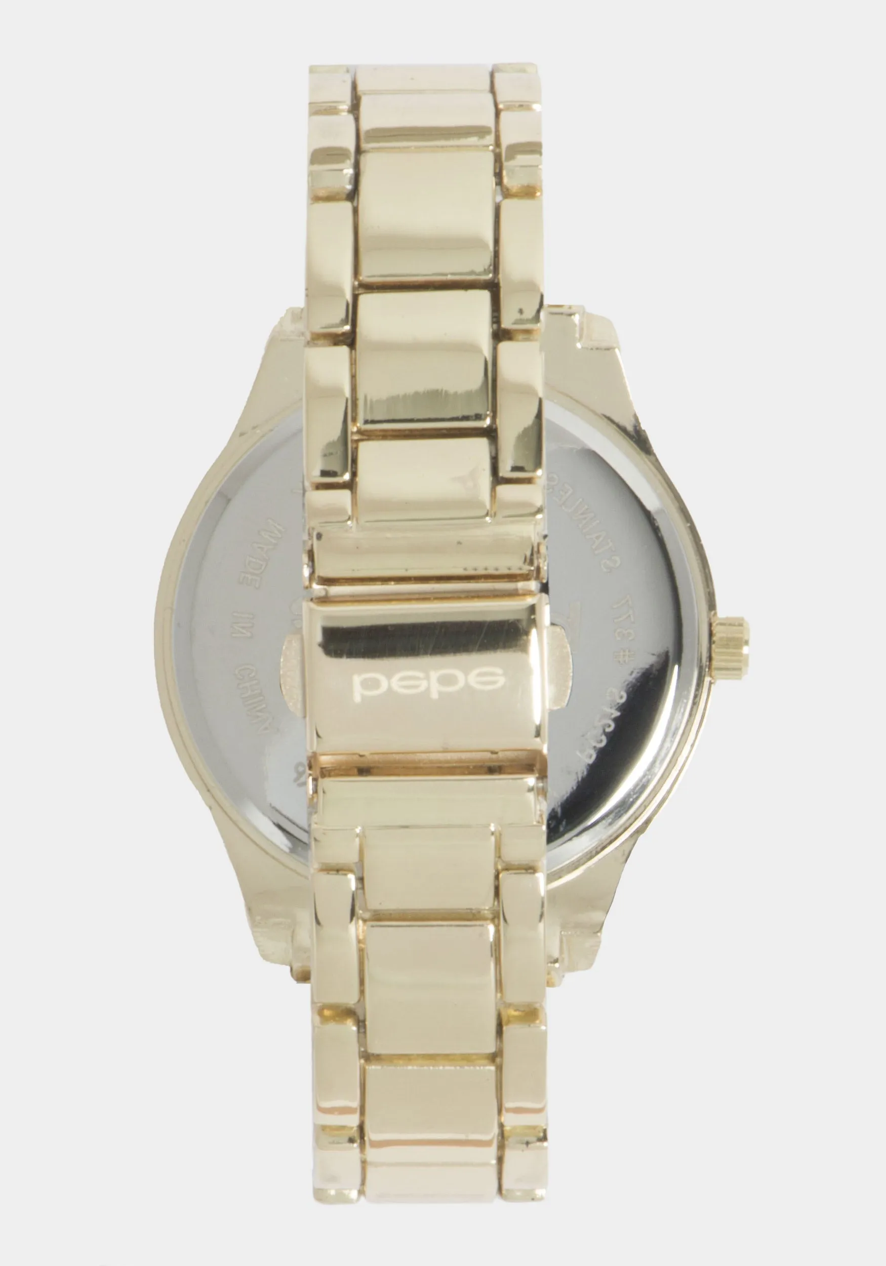 Champagne Dial Crystal Bezel Watch