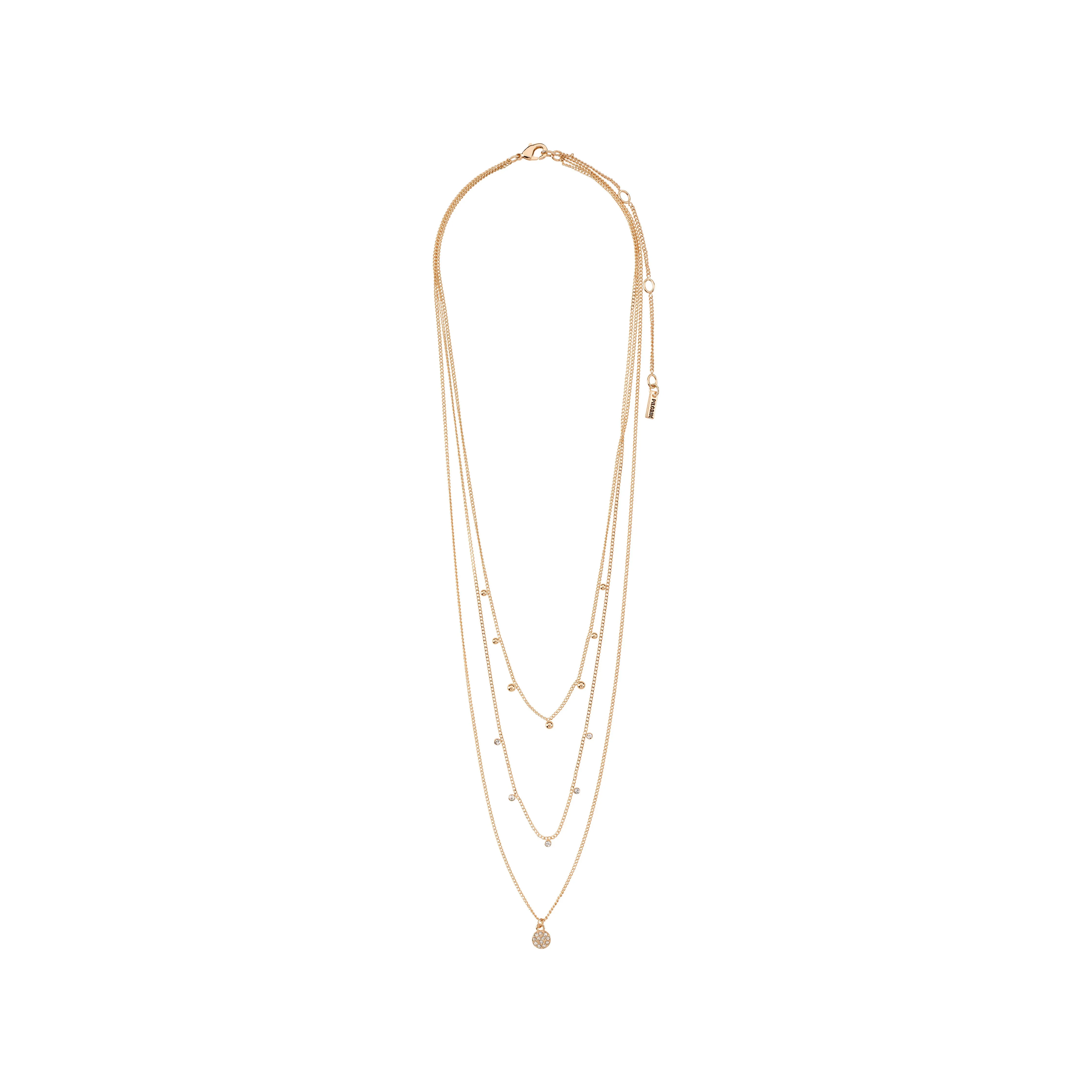 CHAYENNE recycled crystal necklace rosegold-plated