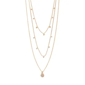 CHAYENNE recycled crystal necklace rosegold-plated