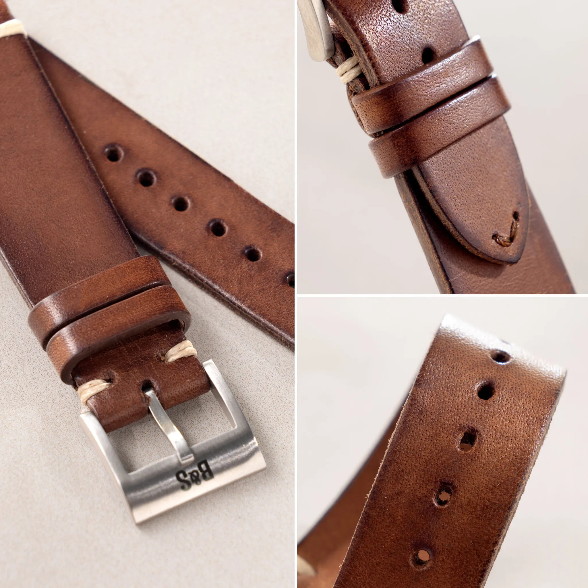 Chestnut Brown Leather Watch Strap