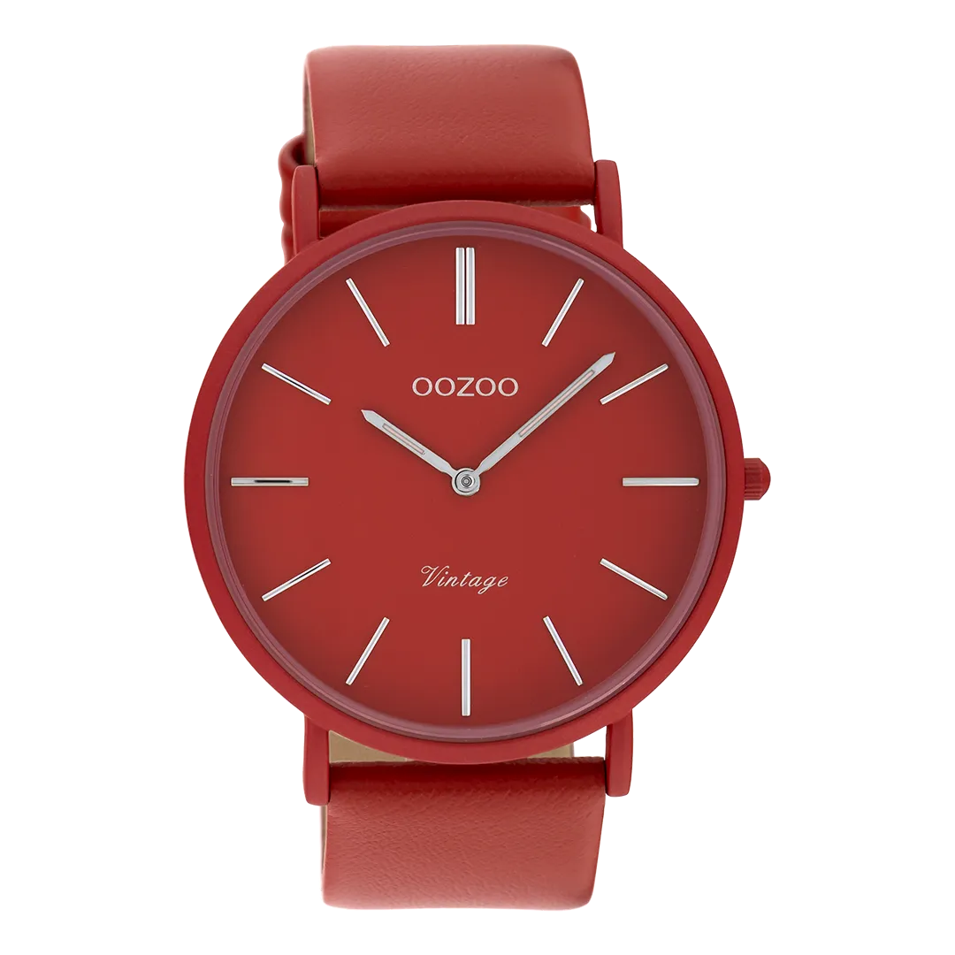 Chili pepper  watch with chili pepper leather strap