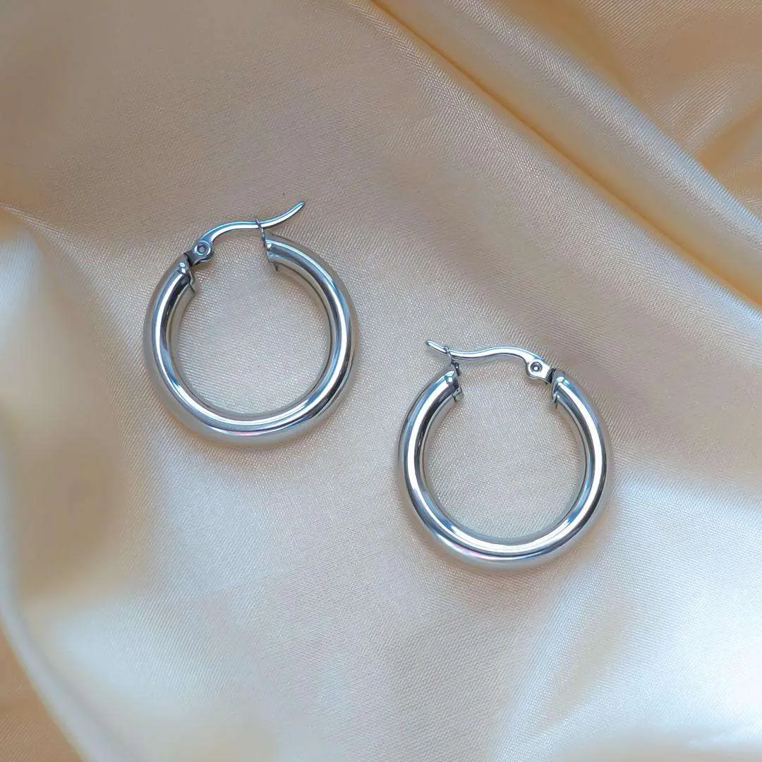 Classic Silver Filled Hoops