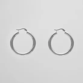 Classic Silver Filled Hoops