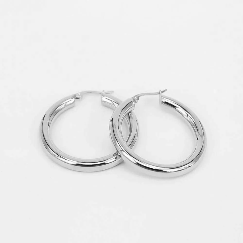 Classic Silver Filled Hoops