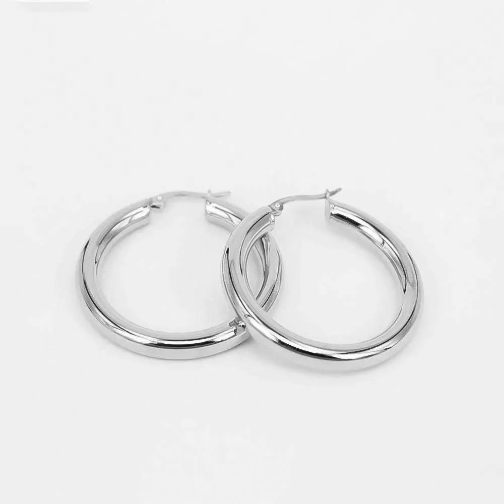 Classic Silver Filled Hoops