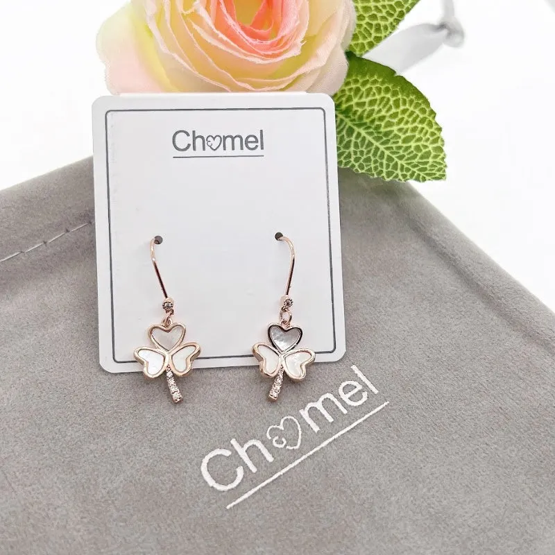 Clover Leaf Mother of Pearl Earrings