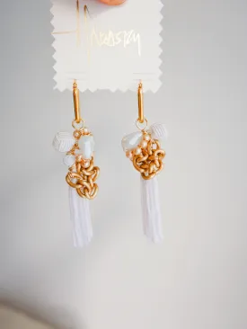 Clustered Light Fall - Tassel Earrings