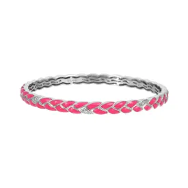 Constellations Braid Collection Hot Pink Italian Enamel Bangle