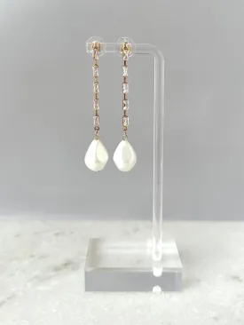 Crystal Pearl Drop Earrings