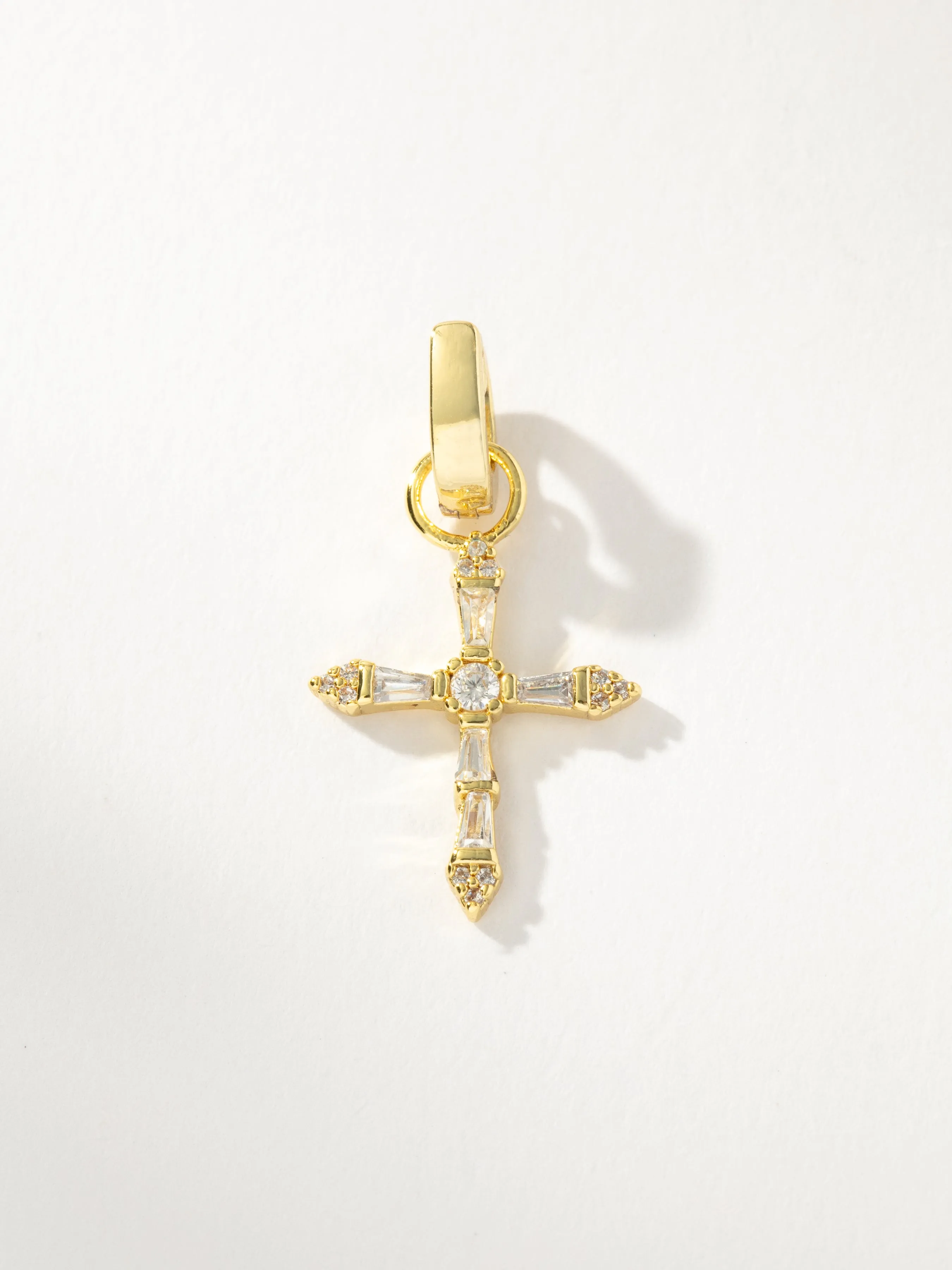 Crystalized Cross Pendant Charm