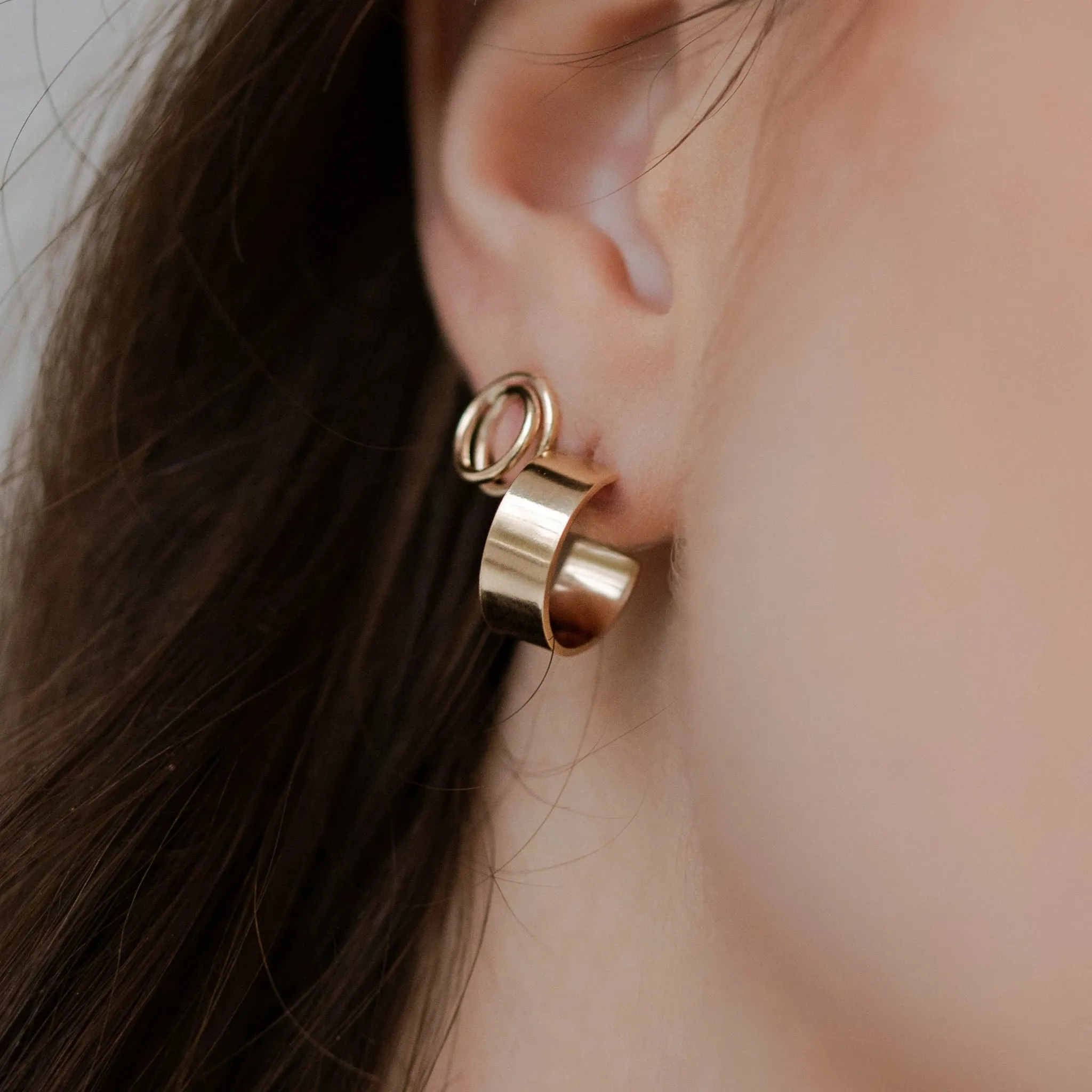 Cuff Hoop Earrings