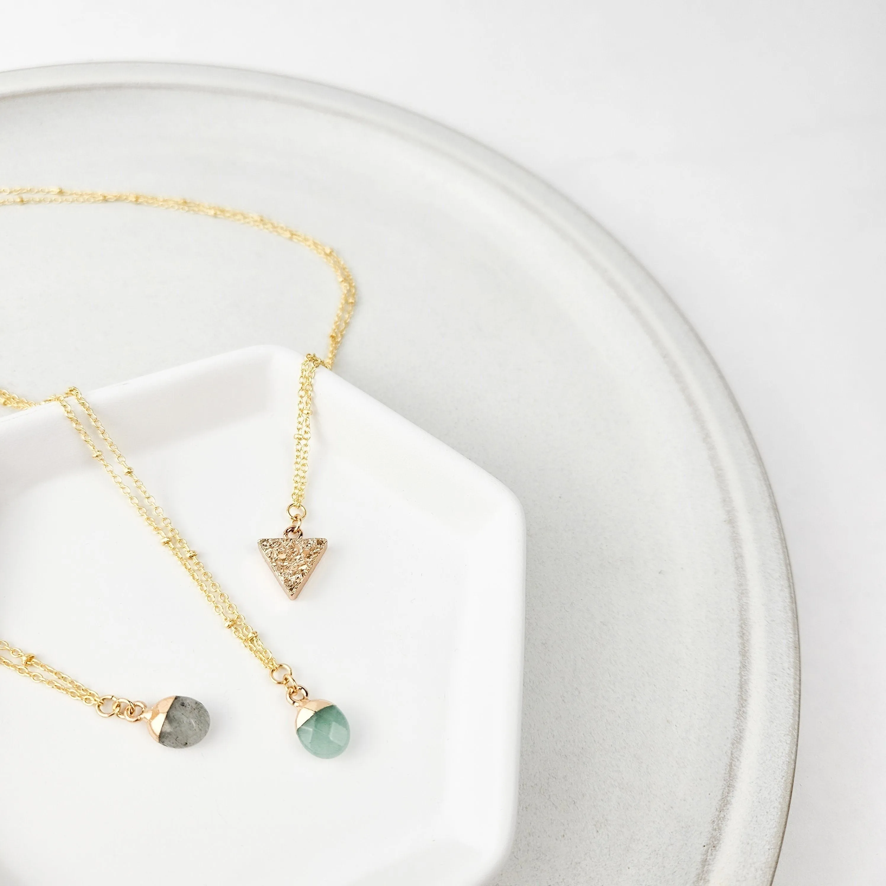 Dainty Aventurine Gemstone Necklace