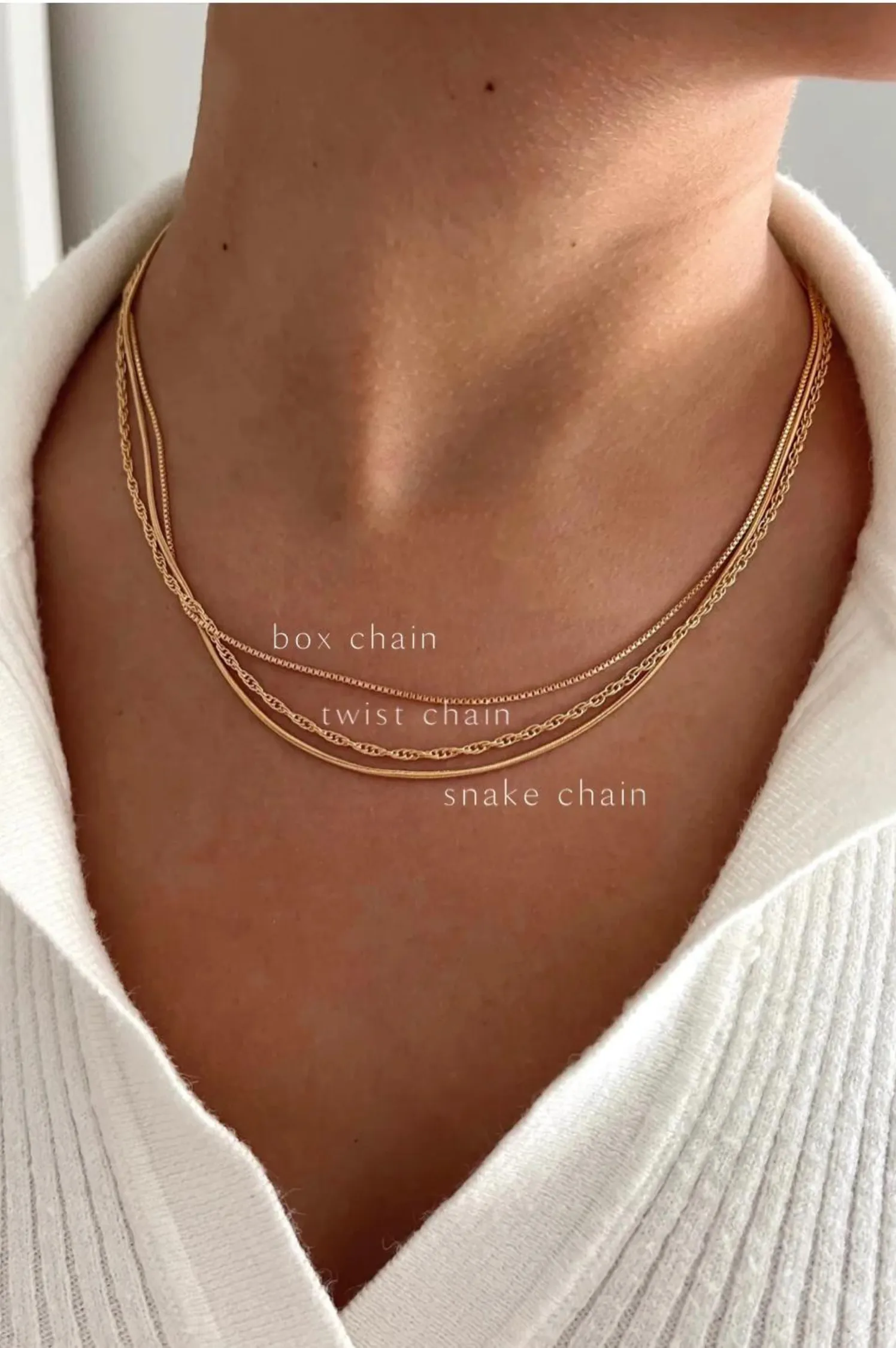 Dainty Filled Chain Necklace