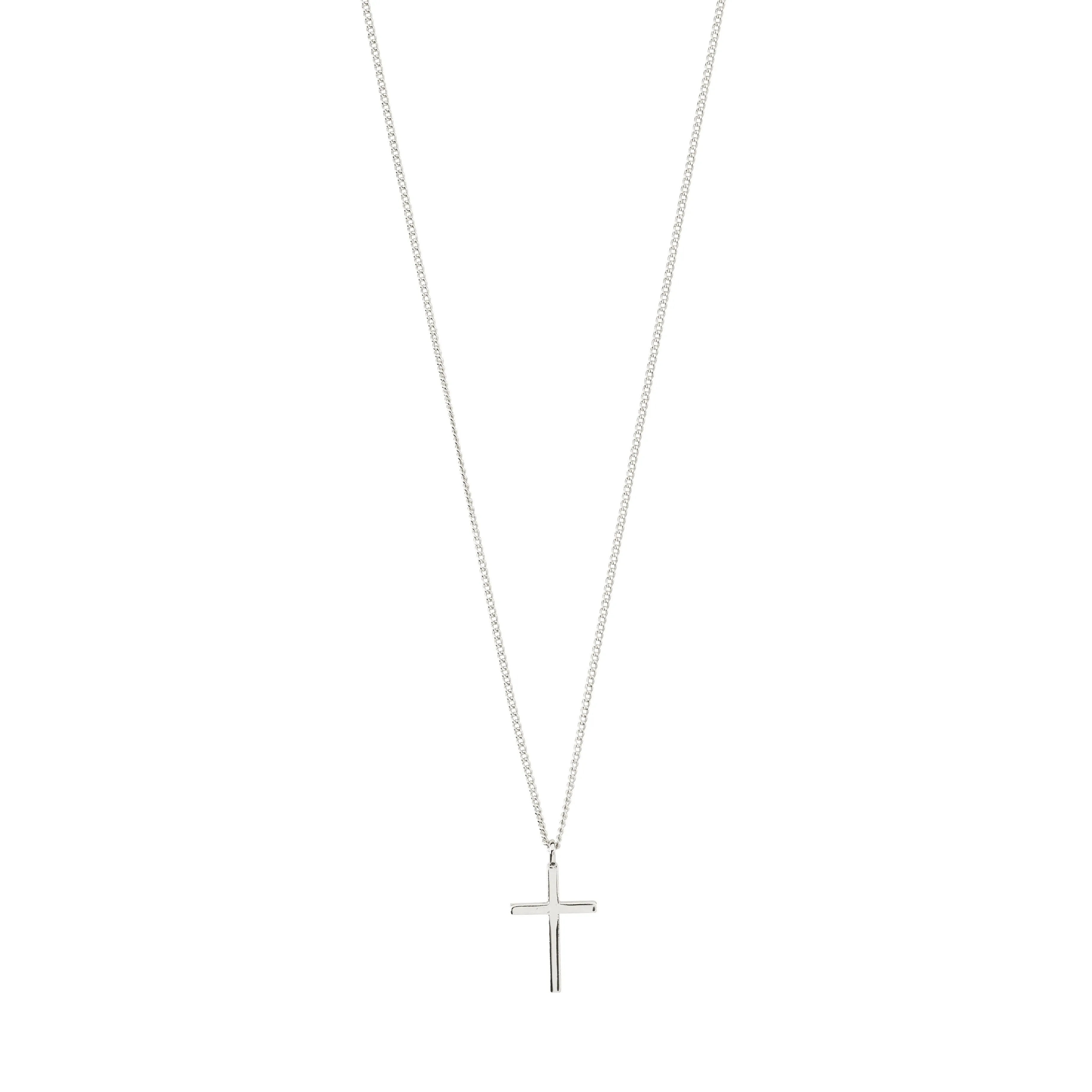 DAISY recycled cross pendant necklace silver-plated