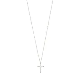 DAISY recycled cross pendant necklace silver-plated