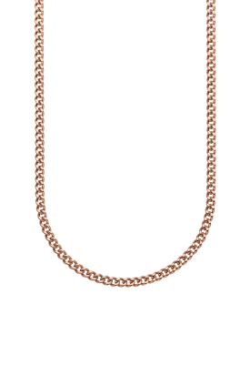 Delicate Curb Necklace 14K Rose Gold Plated