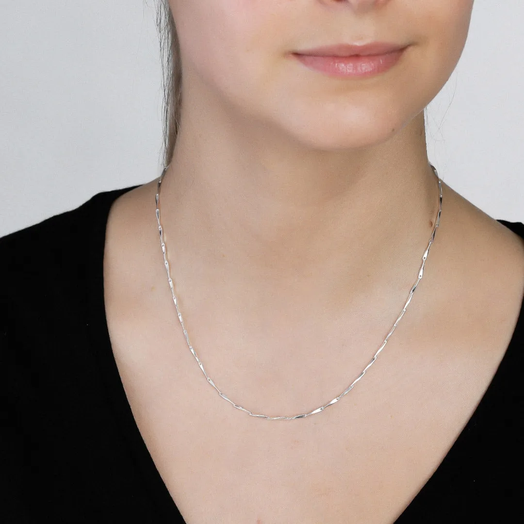 DEVA recycled necklace silver-plated