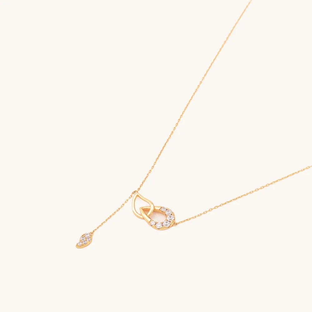 Dew Drop Lariat Necklace | 18k Gold Vermeil