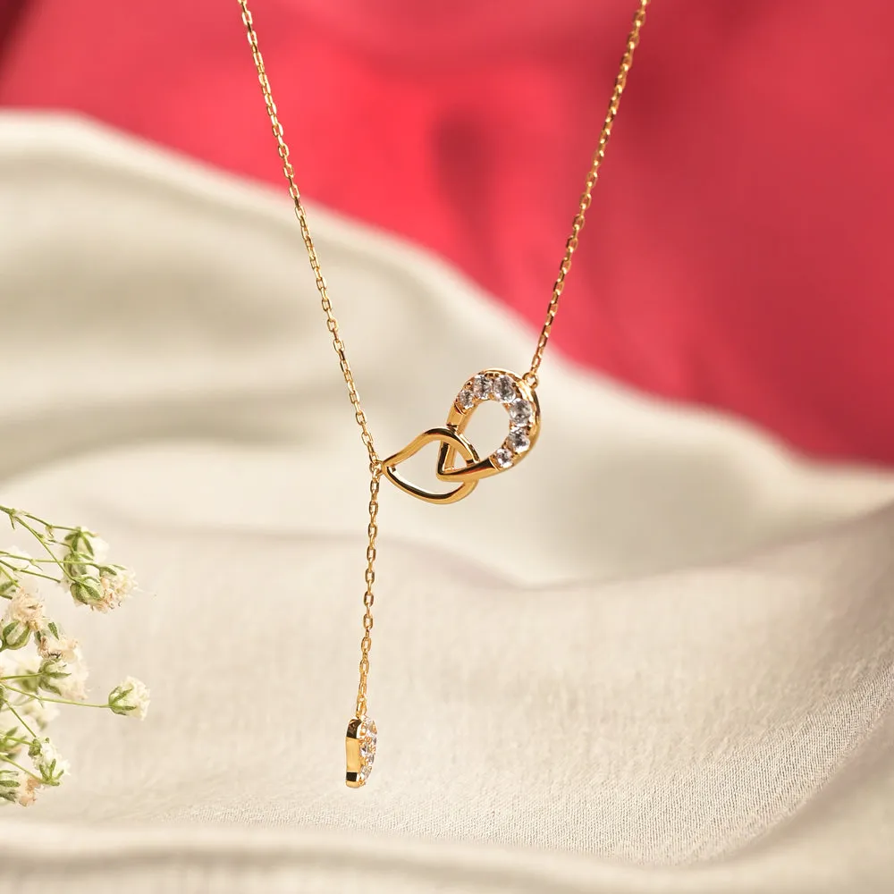 Dew Drop Lariat Necklace | 18k Gold Vermeil