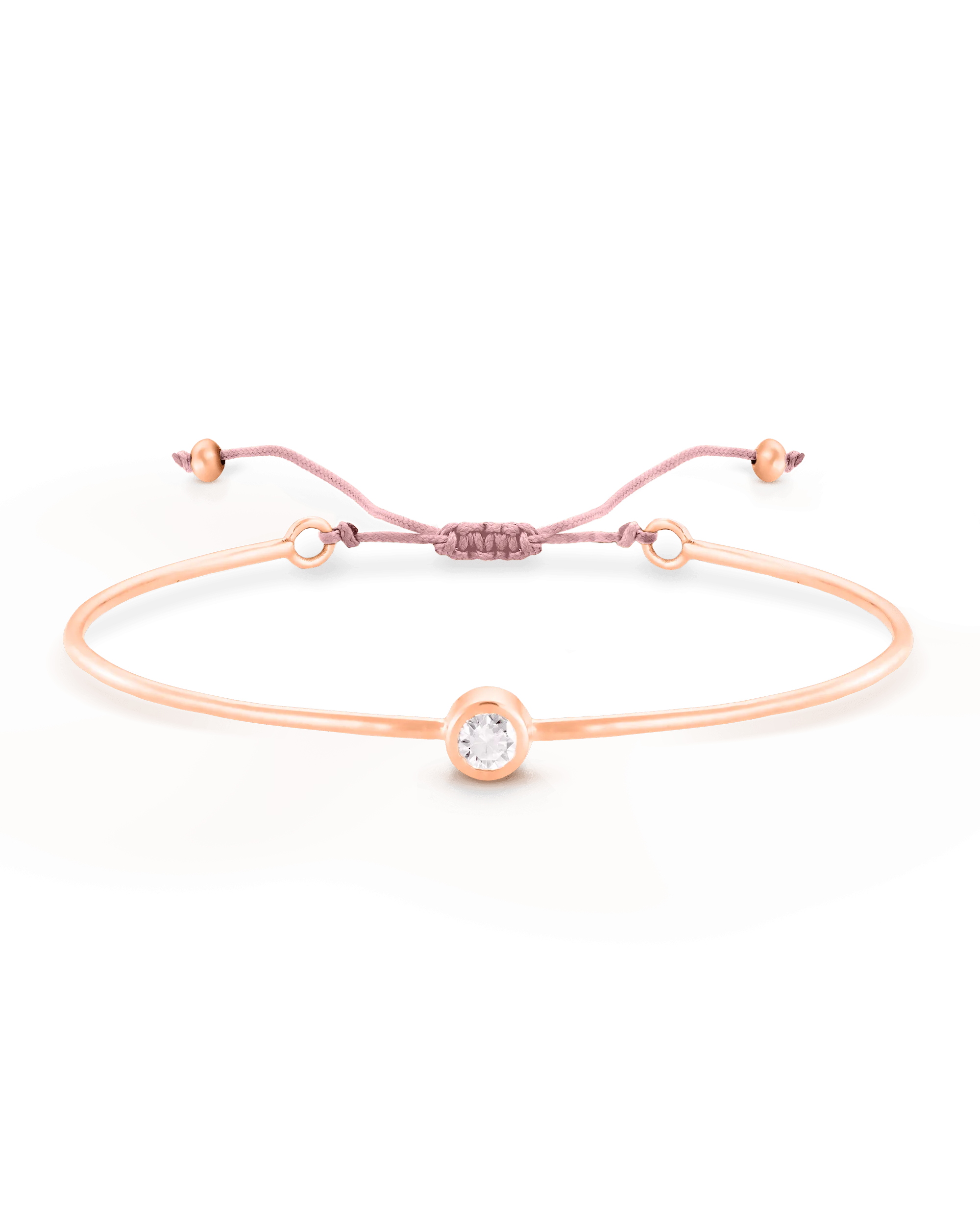 Diamond Cord Bangle - 18K Rose Vermeil