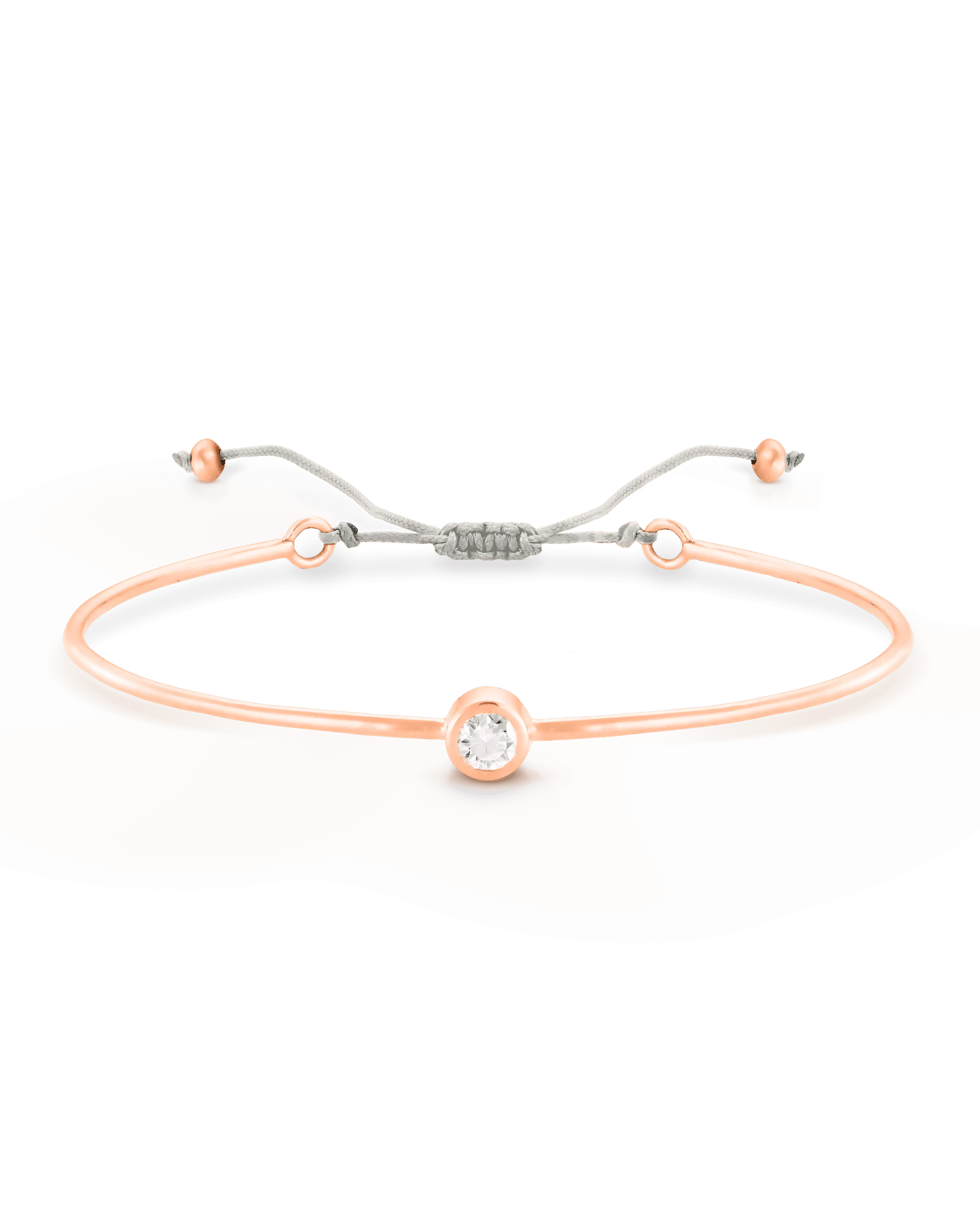 Diamond Cord Bangle - 18K Rose Vermeil