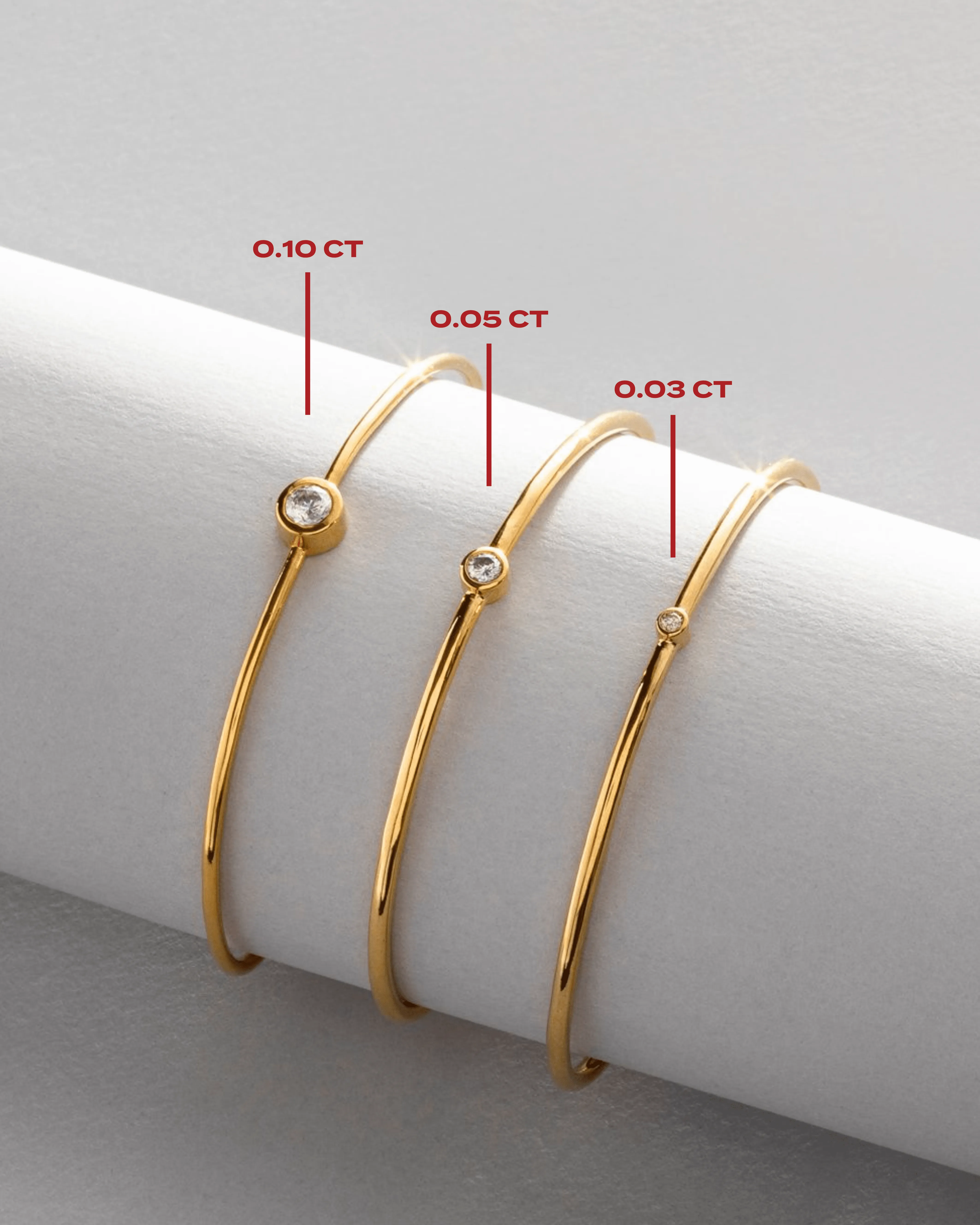 Diamond Cord Bangle - 18K Rose Vermeil