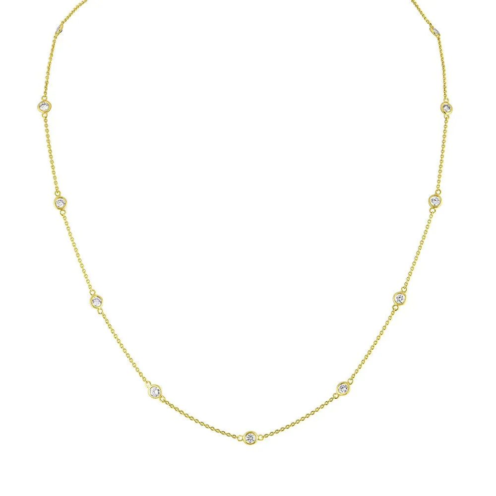 Diamonds by the Yard Station Necklace (1.30 ct Diamonds) in Yellow Gold