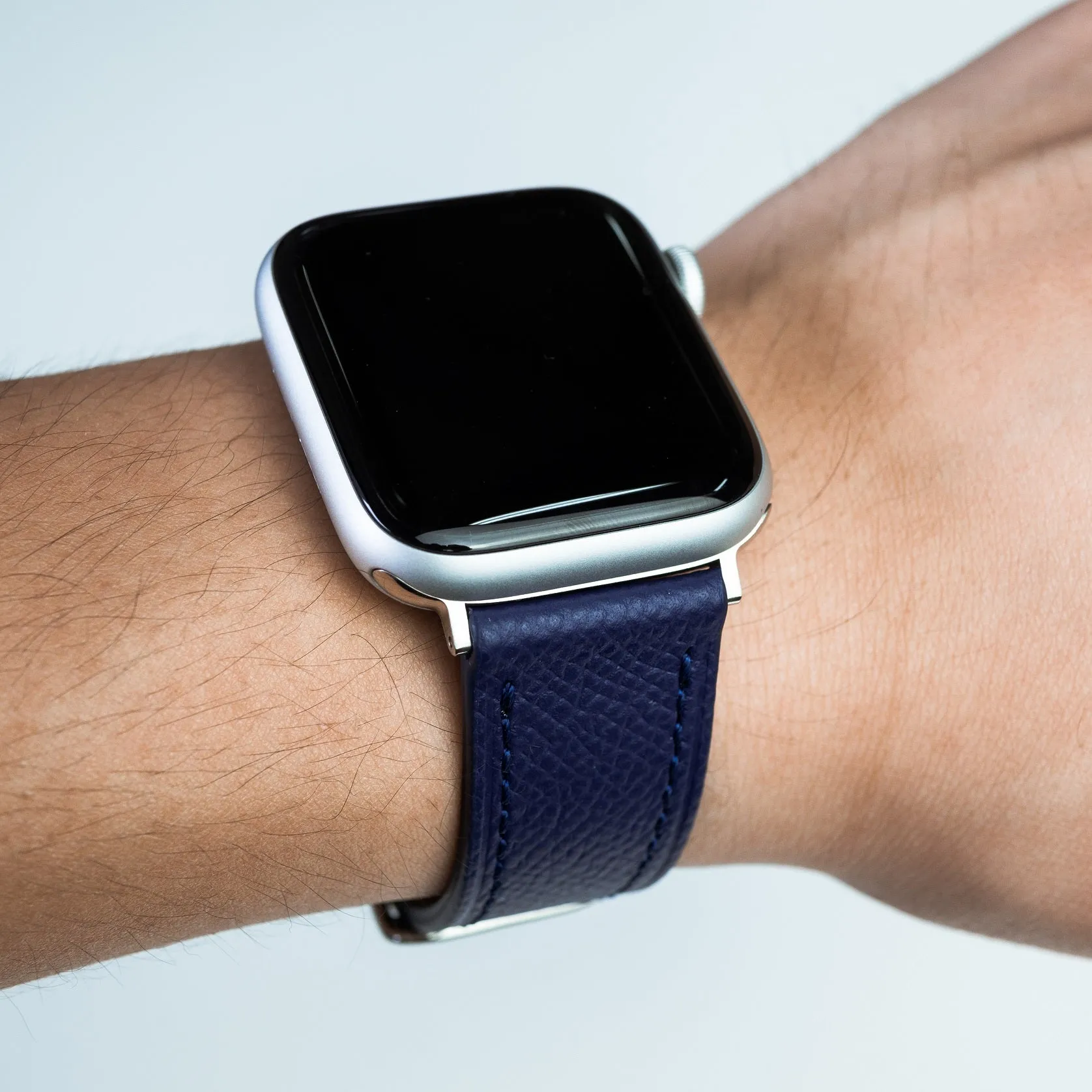 Dress Epsom Leather Strap in Navy (Apple Watch)