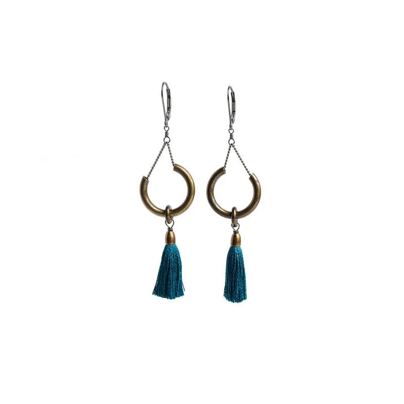 Duster Earrings - Peacock