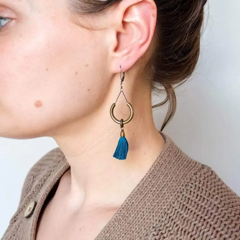 Duster Earrings - Peacock