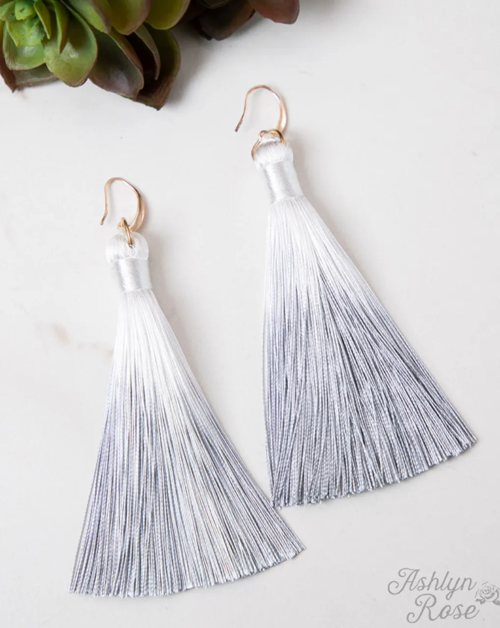 #E14 Light up for life tassel earrings