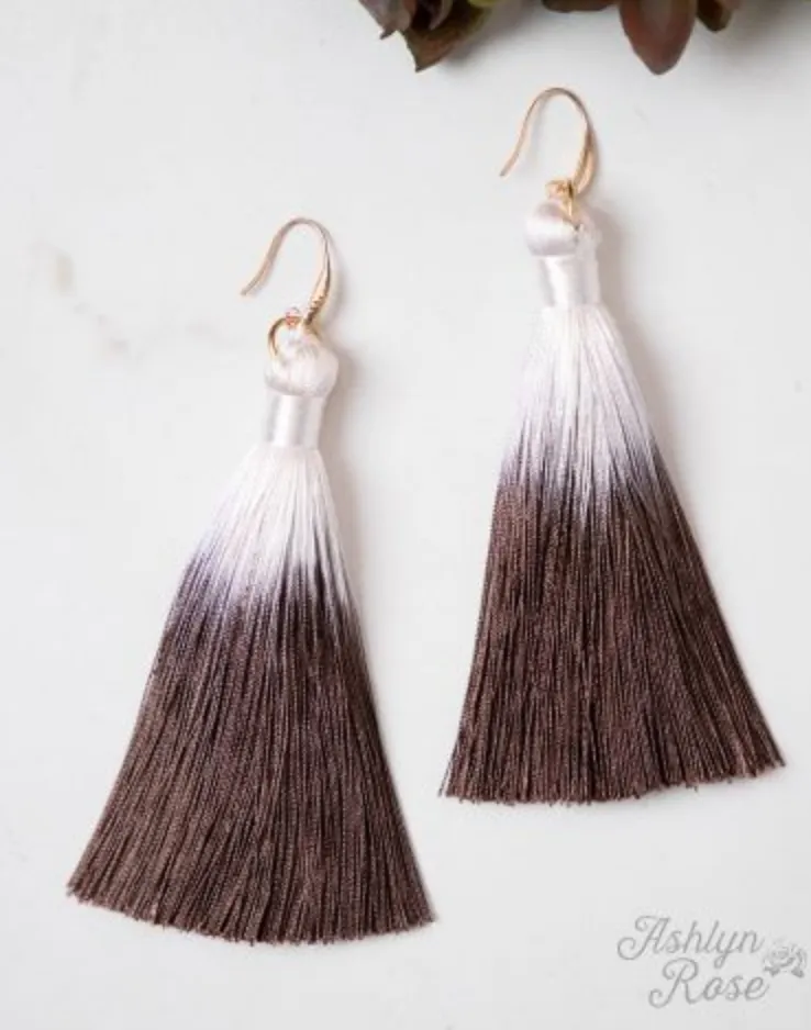 #E14 Light up for life tassel earrings