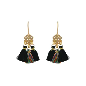 Earrings - Mini Tassel - Tropical Midnight