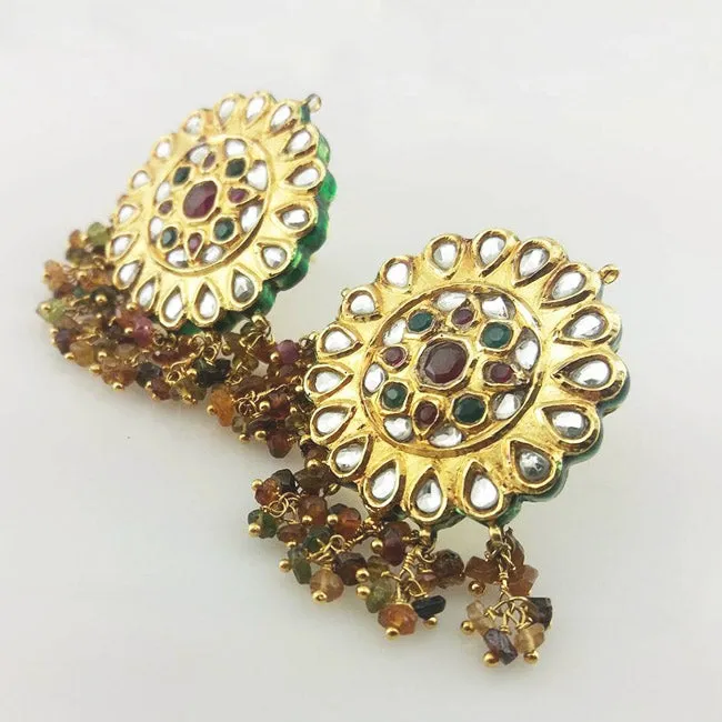 Earrings with Kundan