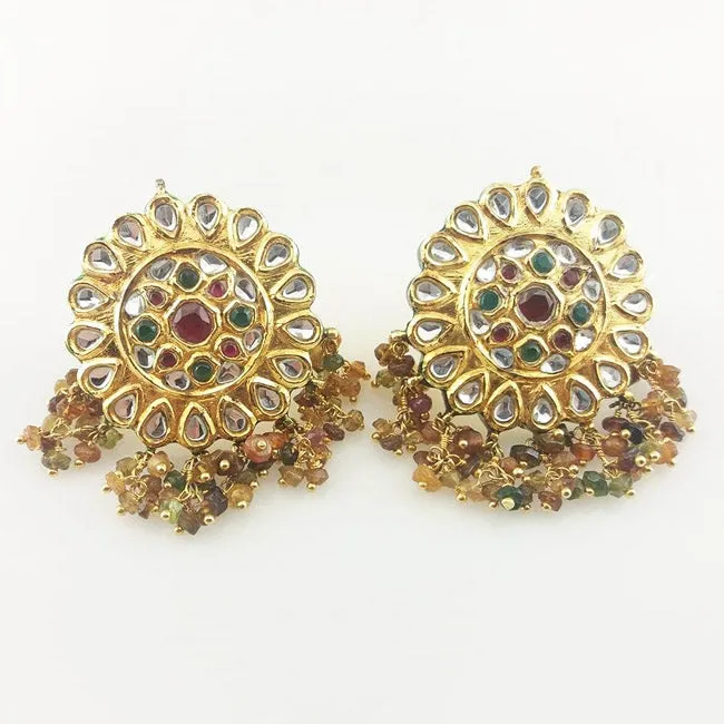 Earrings with Kundan