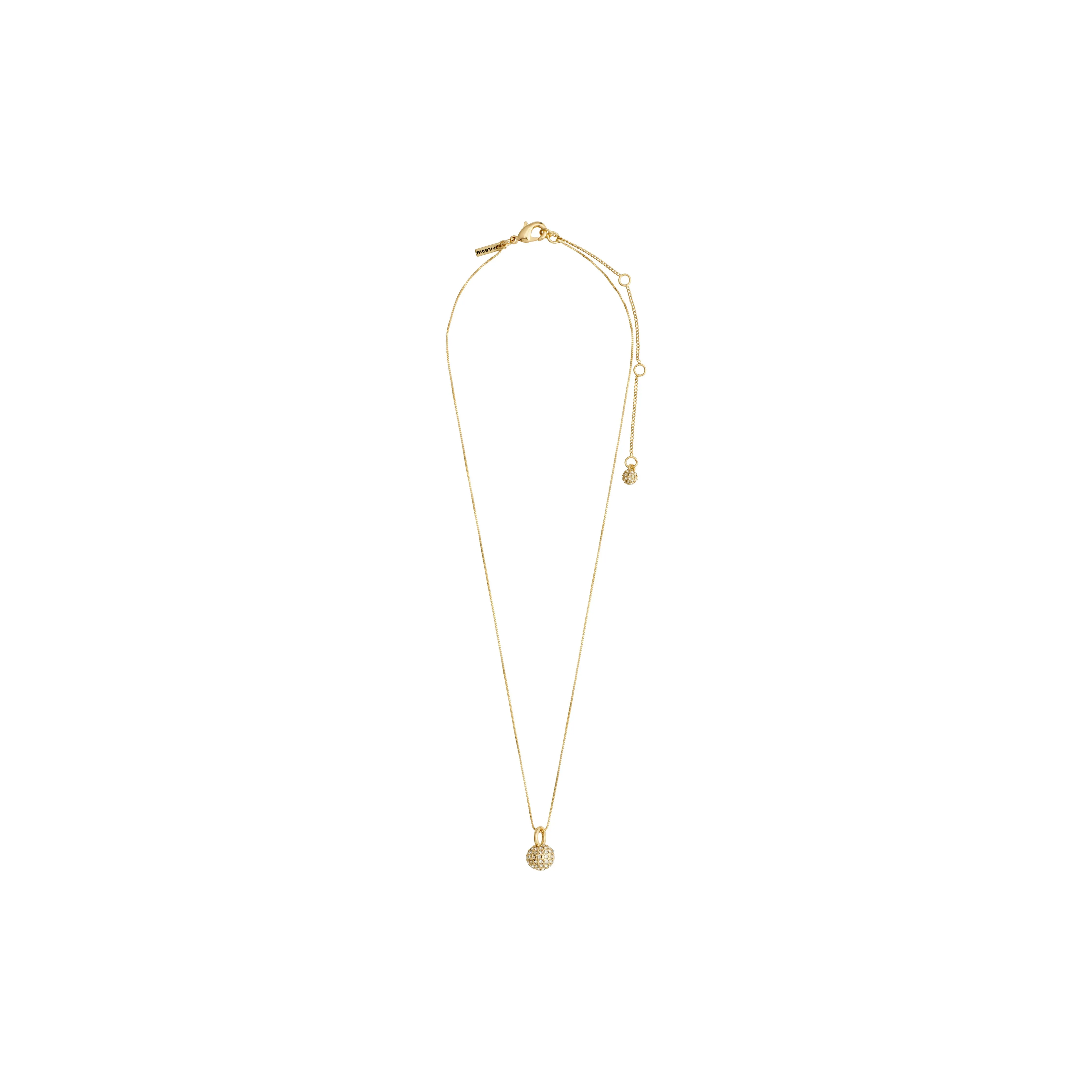 EDTLI recycled crystal pendant necklace gold-plated