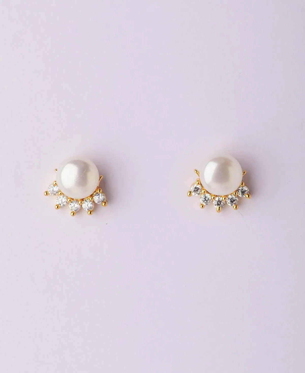 Elegant Real Pearl Stud Earring