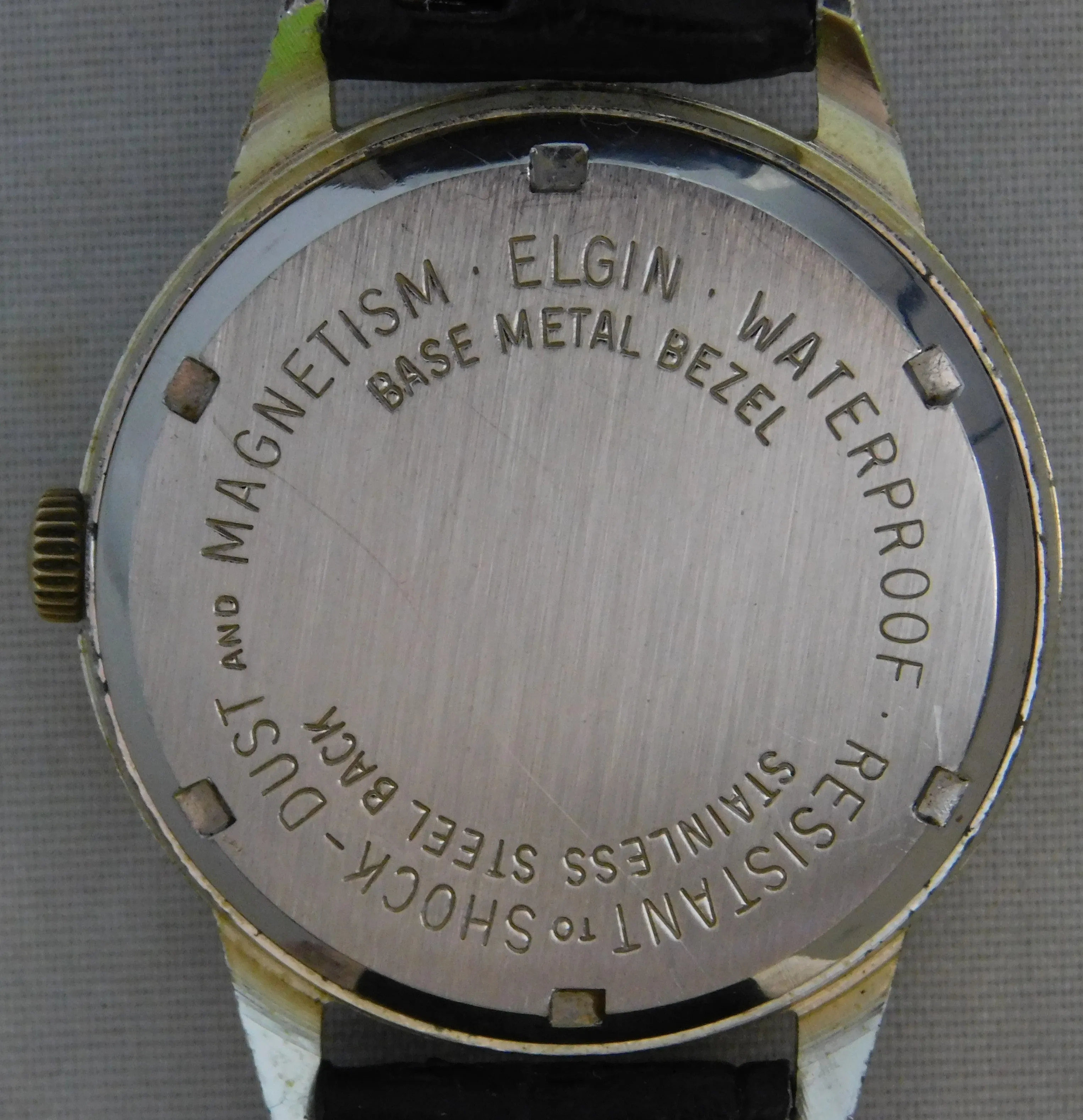 Elgin Sportsman Stainless Steel Caliber 824 Manual Wind Vintage 1950's Mens Watch....33mm