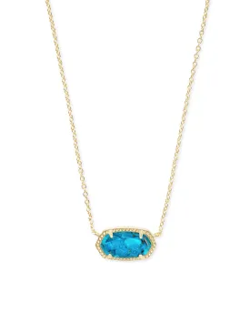 Elisa Necklace in Gold Bronze Veined Turquoise