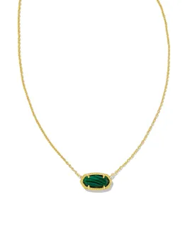 Elisa Necklace in Green Malachite