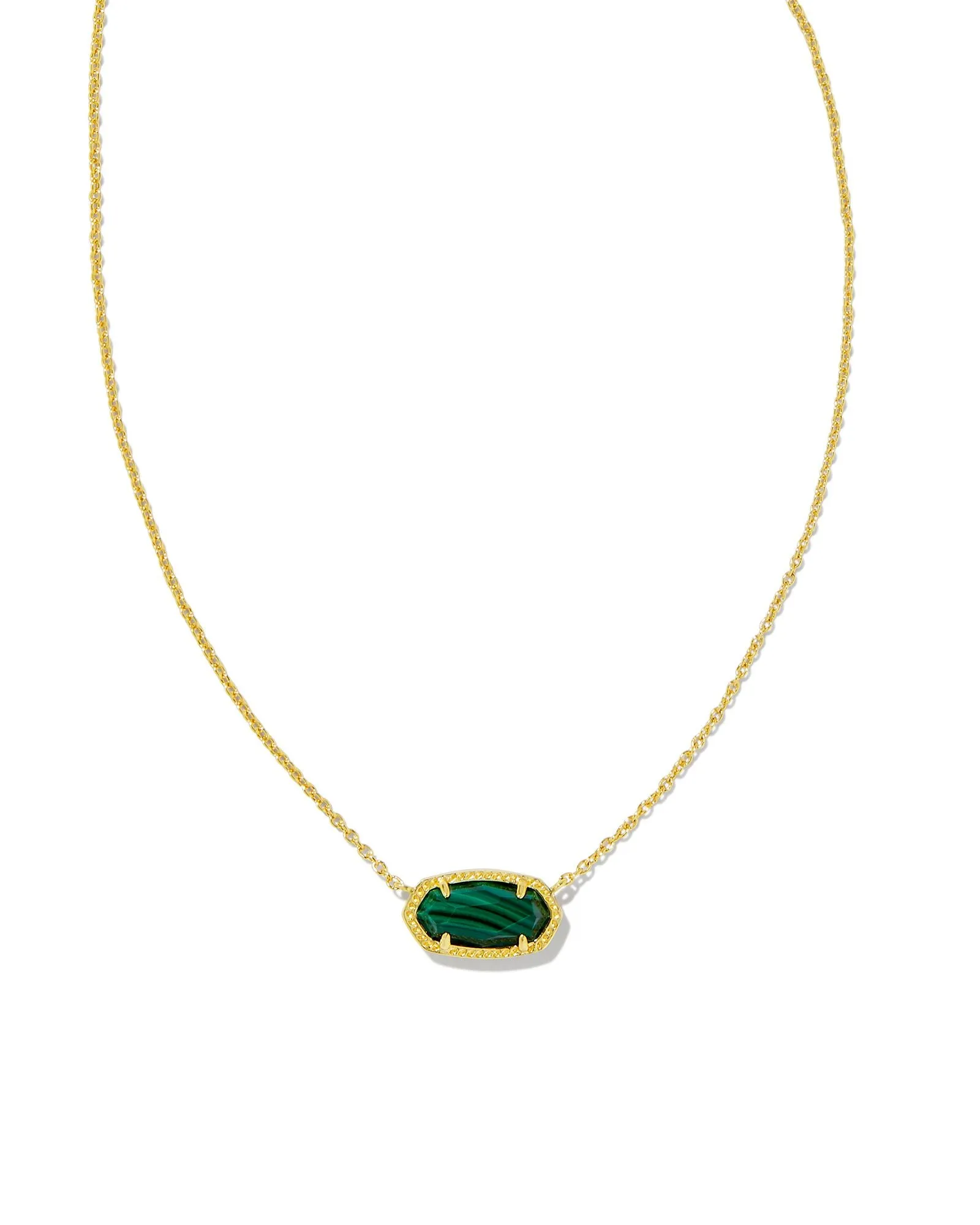 Elisa Necklace in Green Malachite