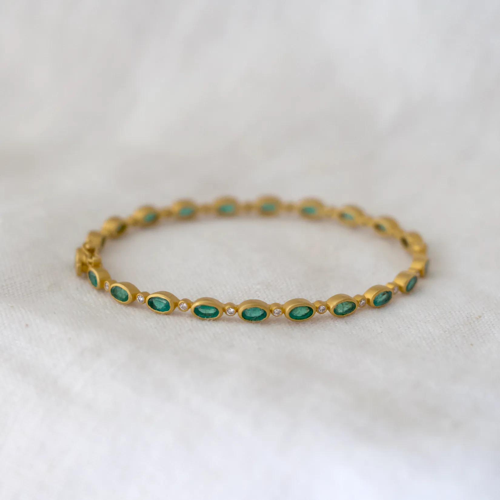 Emerald and Diamond Bangle