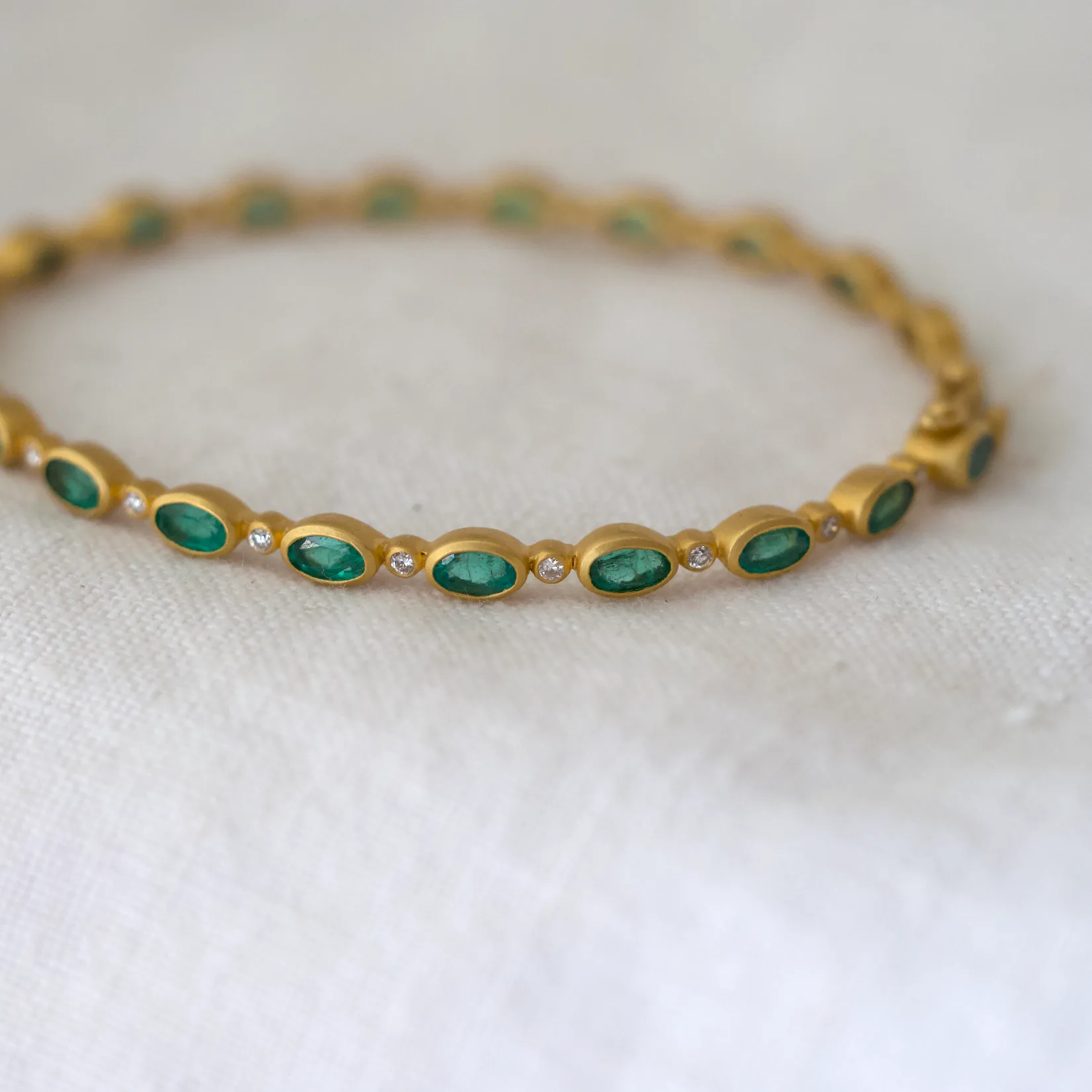 Emerald and Diamond Bangle