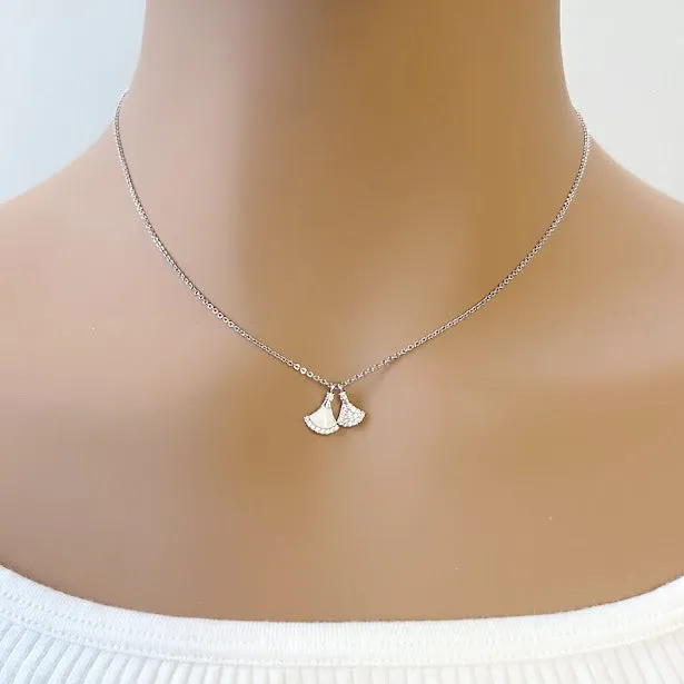 Fan Cubic Zirconia Necklace