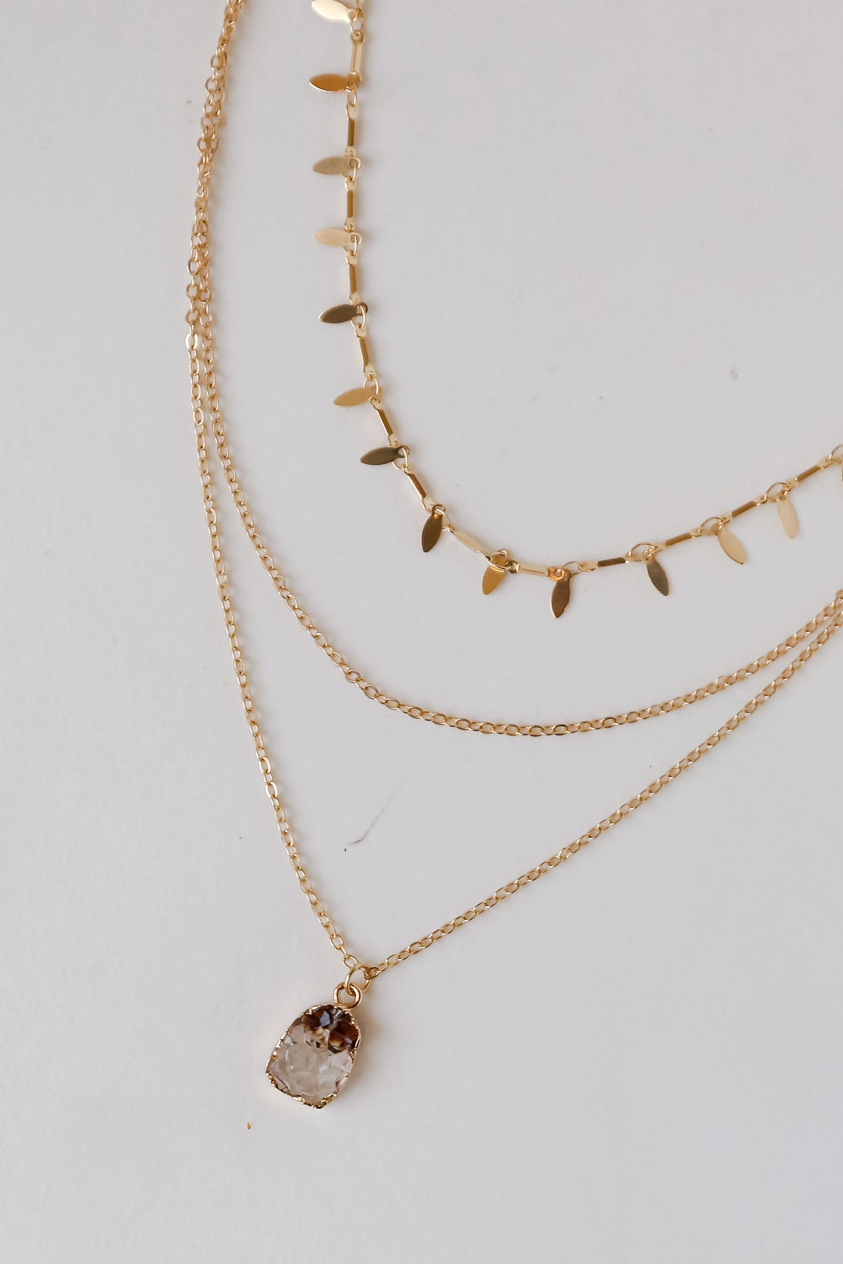 FINAL SALE - Bella Gold Layered Gemstone Necklace