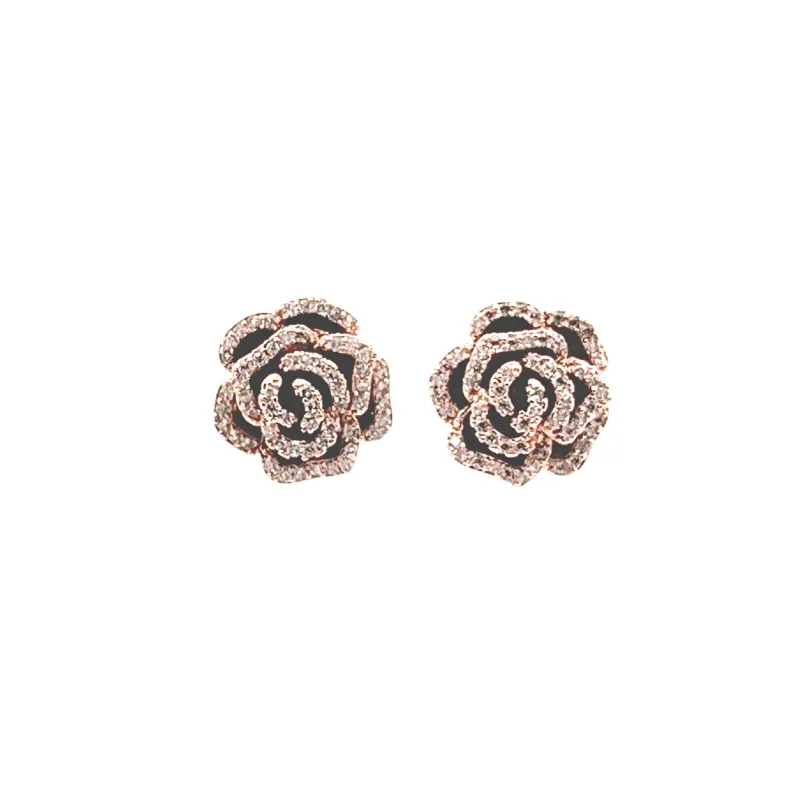 Flower Cubic Zirconia Earrings